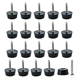 uxcell ゴム製足バンパー ゴム 足 バンパー フロア プロテクター プリンター パッド ネジ付き D19x16xH10.5mm 20個入り