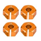 六角ハブ A マウントホイール六角 A 1/10 Sc RC カー用 12 ミリメートルユニバーサルホイール六角ハブ A (7.0MM ゴールド)
