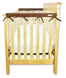 Trend Lab Fleece CribWrap Rail Covers for Crib Sides (Set of 2), Brown, Narrow for Crib Rails Measur