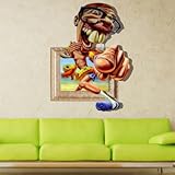 3dベビーキッズ部屋Cartoon Old Manビーチ水泳面白い壁デカール取り外し可能ペーパーステッカーアートDIY装飾^。
