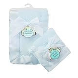 American Baby Company Ultra Soft and Cuddly Sherpa Blanket Set, Blue by American Baby Company