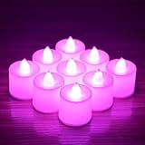 24pcs Battery Operated CandlesWinzik Flameless LED Tealight CandlesVotive StyleValentine's Day Roman