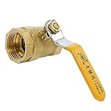 uxcell　ボールバルブ　3cm径パイプ用　フールポート　メススレッド　レバーハンドル
