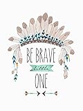 Be Brave Little One by Star &矢印デザイン – ストレッチキャンバス壁アート 10" x 14" BL_NB48668