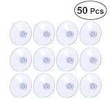 OUNONA 吸盤 プラスチック 透明 3CM 50個