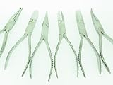 選べるヤットコ工具メガネ工具６点セットめがね眼鏡屋店舗用品ステンレス製金具加工修理メンテナンスカーブ鼻パットテンプル調整DIYステンレス製