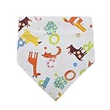 (ホームバニイ)Homebunnyy ４枚セット ベビー バンダナ よだれかけ ビブ スナップボタン コットン ユニセックス
