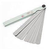 uxcell　シックネスゲージ　すきまゲージ　スキマゲージ 　金属素材　0.02-1.00mmの厚さ　150mm長い　 シルバートーン