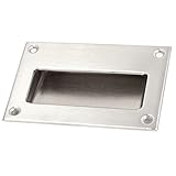 フラッシュプルハンドル，SODIAL(R) ステンレススチール凹型フラッシュプル指挿入スライディングドアハンドル