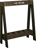 天然木製ツールスタンド 幅55cm×奥行26cm×高さ68cm ダークブラウン TOST-720DBR