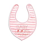 baby ampersand ロゴ＆動物スタイ　サーモンピンク　90cm