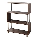 山善(YAMAZEN) ディスプレイラック 幅80 奥行30 4段 ウォルナットブラウン MIR-4(WBR)