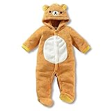 カバーオール リラックマ Rilakkuma フリースタイプ 足つき カバーオール 防寒 出産祝い プレゼント rkm-fleece-kb3 50-60cm リラックマ