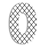 The Home Stupell Home Decor Collection Trellis Hanging Wooden Initial Black/White O 18 [並行輸入品]