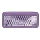 CoolKiller VIVID67 アルミニウム メカニカルキーボード、ピアノ仕上げ、ガスケットマウント、ホットスワップ対応、RGB バックライト、Bluetooth/2.4GHz/USB-C、 65% ワイヤレス ゲーミングキーボード (Special Violet Crush)