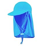 IPOTCH 全10種類　ベビー　水着用　帽子　キャップ　ベビーハット　水泳用　UVカット　紫外線防止 - 青