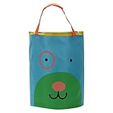 クリエイティブかわいいポータブル車のストレージのバケツのゴミ箱の折り畳み式の車ハンギングバスケット - 青