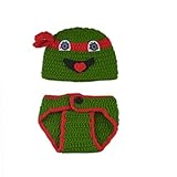 PANCY ベビー服 ベビー用 かめ コスチューム 寝相アート 新生児 着ぐるみ 2点セット 出産祝い プレゼント 緑