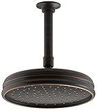 Kohler K-13692-2BZ 8-Inch Traditional Round Rain Showerhead with Katalyst Spray Technology, Oil Rubb