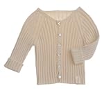 NATURAPURA ナチュラプラ オーガニックコットン ニットカーディガン 2×2 リブ編 67cm 6ヶ月 6M きなり 綿100% BB07022