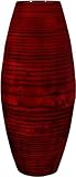 Bamboo Vase Centerpiece - Wood Grain Design 16 Tall ~ Decor for Living Room and Coffee Tables (Dark 