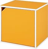 『扉付きキューブボックスCB35DR』【IT】オレンジ（#9870289-92108）サイズ：幅34.5×高さ34.5×奥行29.5cm