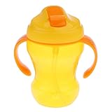 Baosity 赤ちゃん　ドリンク　ストロー　カップ　持ち運びに便利　全4色 - 黄