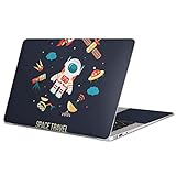 MacBook Air 13インチ 2022～2025 M2 / M3 / M4 用 スキンシール モデル A2681 / A3113 / A3240 igsticker マックブック エア Mac 13" inch 用シール フィルム ステッカー 013222 宇宙 ロケット