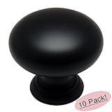 Cosmas ® 4950 FBフラットブラックキャビネットハードウェアラウンドマッシュルームノブ – 1 – 1 / 4 "直径 – 10パック