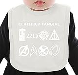 Certified Fangirl ネクタイを有する有機ビブ Medium