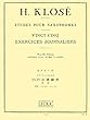 クローゼ/ミュール:サクソフォンのための25の日課練習 ルデュック社ライセンス版