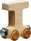 【米国正規商品・並行輸入】ネームトレイン 木製おもちゃ NameTrain Clear Finish Letter Cars - T ★着色なしモデル