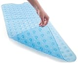 PVC浴槽&シャワーマット 39" x 16", Blue ブルー FDPLBM8357-J10040CLEAR
