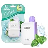 OKK CROSS 電子シーシャ スターター キット 【本体 カートリッジ セット】 吸引4,000回 電子タバコ 禁煙 ニコチン タール ゼロ (ミント)
