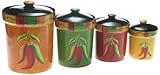 Certified International Caliente 4ピースCanisterセット