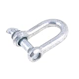 uxcell　Dシャックル　半丸シャックル　リギングツール　2個入り　　金属　56x37x10mm　スクリューピンチェーン