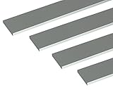 安田 アルミ平棒 1m 2.0x15mm シルバー 4本組