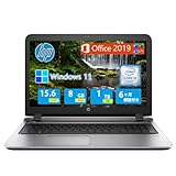 【整備済み品】H P ノートpc H P ProBook 450 G3 第六世代 インテル i3-6100U (2.3 GHz)/15.6インチHD/Windows11 Pro&MS Office2019/Wi-Fi/Bluetooth/WEBカメラ/HDMI/指紋認証/VGA/10キー/日本語キーボード (メモリ8GB SSD1TB)
