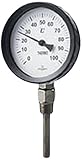 山本計器製造 (株) バイメタル S型 温度計 (保護管付)100×100度×60L×R1/2