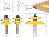 Pc 3 1/2 」 3 「 Backcutter パネル上部の 3 ビットルータビットセットオジーレール