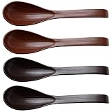 台和(Daiwa) カトラボ 食洗機対応こだわりレンゲ ブラウン/ブラック 長さ:約16.5cm 2色4本組 1260064