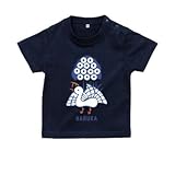 BabyChips 麻雀(カラー)(名入れ半袖ベビーTシャツ) 80 ネイビー