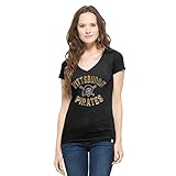 MLBレディースVネックScrum Tee S ブラック