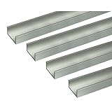 安田 アルミチャンネル 1m 2.0x22x12mm シルバー 4本組
