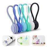 ケーブルクリップ コードクリップ マグネット 【強力な磁力・利便性が高い・多機能実現】 ケーブル クリップ コード ケーブルホルダー マグネット ケーブルクリップ 配線整理グッズ ケーブル 磁石 強力 収納 固定 まとめる 束ねる 巻き取り USB type-c きつく締める 紛失防止 配線まとめ 車 机 卓上 適用 強力マグネット (04.青系・Mサイズ, 12個入り)