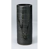 花瓶 黒流寸胴 ［ 12 x 31cm ］ 【 インテリア 置物 料亭 旅館 業務用 】