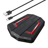 Duangu P6キーボードおよびマウスアダプターポータブルマウスコンバーターNスイッチPS4PS3 One 360、4色呼吸灯の交換、NスイッチPS4 PS3