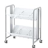 林製作所 ブックラックワゴン 重量タイプ 2段 YS-40