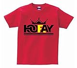 HOORAY(フーレイ) ダンス 衣装 ヒップホップ キングロゴTシャツ 130 レッド