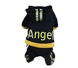 ANGEL あったか ボーダーベア天 つなぎ 犬の服 ドッグウエア カバーオール オールインワン ロンパース ダックス チワワ トイプードル パグ 小型犬 ペット服 冬服 ベスト アウター コート (